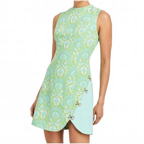 MESTIZA NEW YORK Dresses & Skirts - NEW MESTIZA NEW YORK loverde fit and flare mini dress in trellis verte